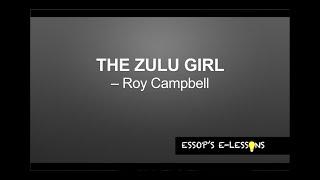 Zulu Girl by Roy Campbell. Matric - Grade 12 Poetry explained by @EssopsElessons