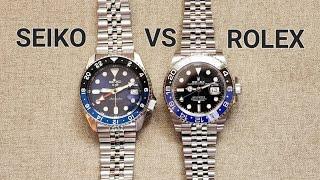 Seiko GMT Vs Rolex GMT - Comparison SSK003 vs 126710BLNR Batgirl