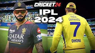 RCB Vs CSK Day 2  Playing T20 IPL 2024 Matches - Cricket 24 Live Stream In Hindi