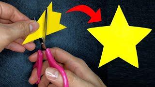 How To Cut a Perfect Star  Make a Perfect Star with Just One Cut