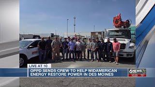 OPPD sends crew to help MidAmerican Energy restore power in Des Moines area