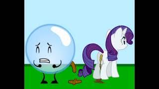 Rarity from mlp and bubble from BFB - pooping battle