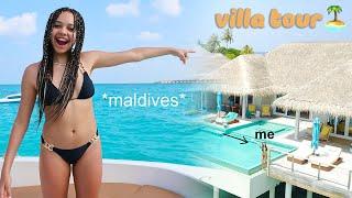 HOUSE TOUR ON A PRIVATE ISLAND IN THE MALDIVES *Luxury Villa Resort*