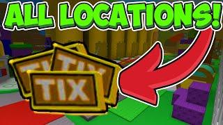 ALL TIX LOCATIONS BEE SWARM ROBLOX CLASSIC EVENT  GET ALL 10 BADGES