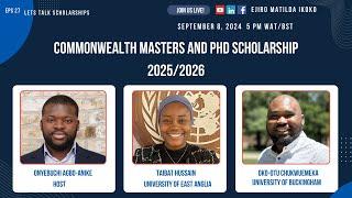 COMMONWEALTH MASTERS AND PHD SCHOLARSHIP 20252026