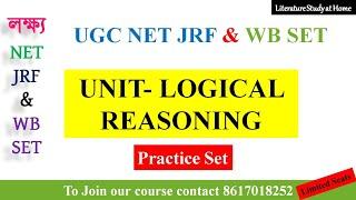 Logical Reasoning Practice Set  UGC NET JRF Paper-1  WB SET