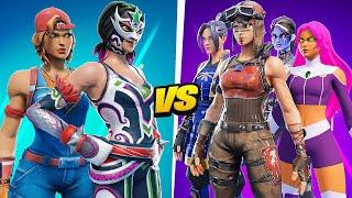 2 Fortnite Pros VS 4 Egirls Ft. Clix