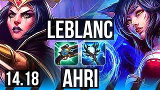 LEBLANC vs AHRI MID  616 Rank 12 LeBlanc  EUW Challenger  14.18