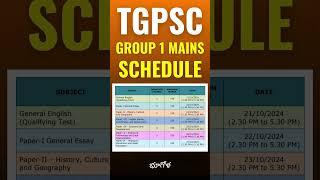 Tgpsc Group 1 Mains Schedule 2024 Released  Tspsc Group 1 Mains Schedule 2024 Released