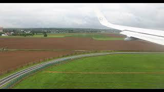 2x Slow Motion  FRA to BRU  Wing view  Landing at Brussels Airport  Lufthansa A320