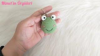 Amigurumi Kafa Anahtarlık Serisin den Kuebağa Yapımı el işi  hediye @Minicikhobim