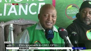 Patriotic Alliance briefing on new members partys policy on undocumented immigrants Kenny Kunene