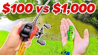 $100 vs $1000 Budget Fishing Challenge Rod Reel Lures