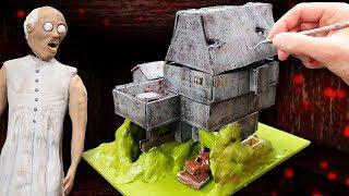 Making GRANNY FULL MINIATURE HOUSE in Polymer Clay