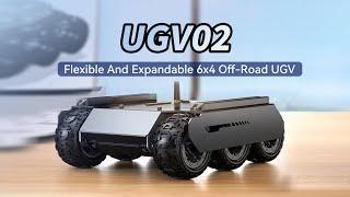 UGV mobile robot flexible 6x4 Off-Road with extension rails and ESP32 slave computer