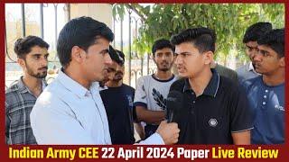 Army Exam 22 April Live Review  Army GD Paper 22 April  Army GD Paper Analysis 2024  Army CEE