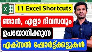 Excel Shortcuts for daily use - Malayalam Tutorial