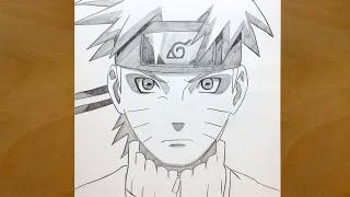 Anime sketch  how to draw Naruto modo sennin step-by-step