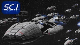 COLONIAL FLEET. The cannon ships of humanities shield  Battlestar Galactica