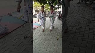 Taekwondo Fun Club Margasari persiapan latihan rutin Minggu 8-10-2023 #shorts