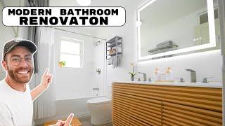 I Spent $2000 To Gain $10000 In Equity DIY MODERN BATHROOM RENOVATION.