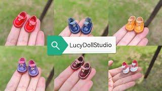 Handmade Doll ShoesHandmade Blythe leather shoes Ob11 shoes DIY kit tutorialDoll shoes