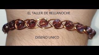 COMO HACER PULSERA TRENZA DE 3 CABOS CON ABALORIOS-HOW TO MAKE A 3 STRAND BRAID BRACELET WITH BEADS