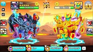 Dragon City High Gammaguard Dragon  NEW League Battle 400 MAX LEVEL 