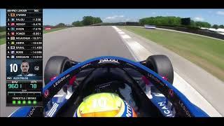 Indycar 2022 Barber Alabama #10 Alex Palou chasing #5 Pato OWard road course full lap onboard