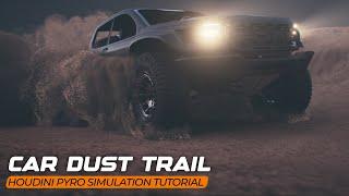 Houdini Pyro Simulation Tutorial Car Dust Trail  Pro Houdini Tutorial