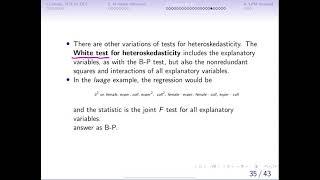 8.3c White test for Heteroskedasticity