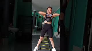 Ayu ting ting #Gym #SportBraHitam #Shorts