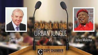 FULL STREAM Clem Sunter vs Julius Malema Cape Chamber of Commerce debate on economy