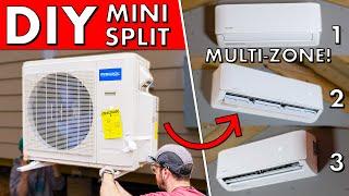 DIY MULTI-ZONE Ductless MINI SPLIT Installation in New Construction