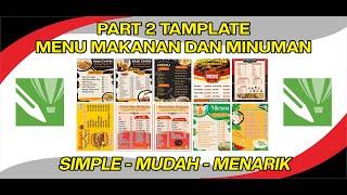 TUTORIAL PART 2 DESAIN MENU MAKANAN DAN MINUMAN - Coreldraw - #doubleyou22