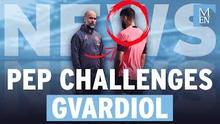 Pep Guardiola laments Josko Gvardiol during Man City open training