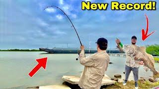 Catching **RECORD BREAKING FISH** under huge BOATS