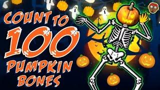 Halloween Count to 100 Rap for Kids  Redoo Just Dance Skeletons  100 Pumpkin Bones   PhonicsMan