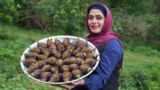 STUFFED EGGPLANT PICKLES  An Interesting and Yummy Torshi  Rural Cuisine