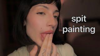 ⋆୨୧˚ Spit painting you + finger licking edible paint  ASMR no talking