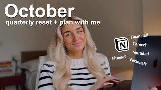 OCTOBER RESET  quarterly goal review and plan with me using notion