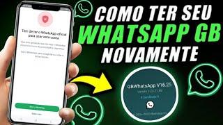 SAIU NOVO MÉTODO PRA VOLTAR A USAR OS WHATSAPP MODIFICADO  GB AERO FM YO E FOUAD