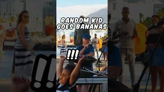 Random Kid Goes Bananas When I Dropped The Beat #funny  #streetperformance #busking