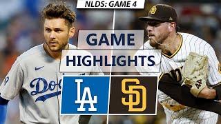 Los Angeles Dodgers vs. San Diego Padres Highlights  NLDS Game 4
