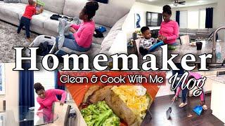 HOMEMAKER VLOGS & CLEAN WITH ME  DAY IN THE LIFE OF A MOM OF 2  ORGANIZING & CLEANING