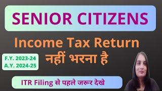 Income Tax Return Filing Exemption for Senior Citizen  Section 194P Senior Citizen Tax Benefits