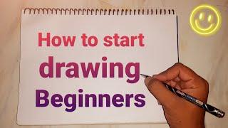 How to start drawing beginners️️  Easy draw