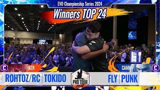 【EVO Championship Series 2024】「Winners TOP24」ROHTOZRC｜TOKIDO ケンC vs FLY｜PUNK キャミィC