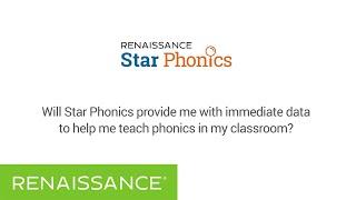 Will Star Phonics provide me with data to teach phonics in my classroom?