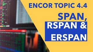 ENCOR 350-401 Topic 4.4 - SPAN RSPAN & ERSPAN